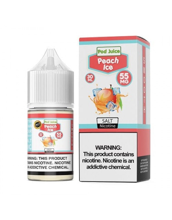 Pod Juice Peach Ice 30ml Nic Salt Vape Juice