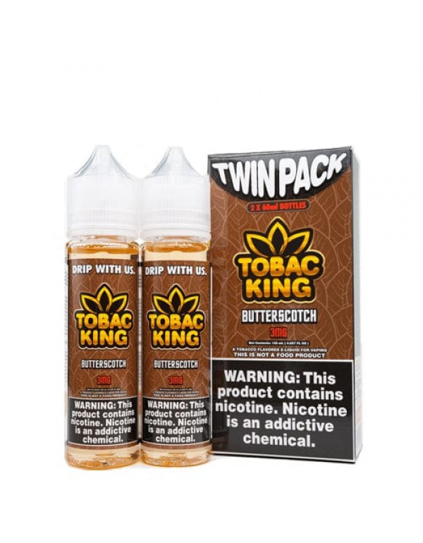 Tobac King Twin Pack Butterscotch 2x 60ml Vape Jui...