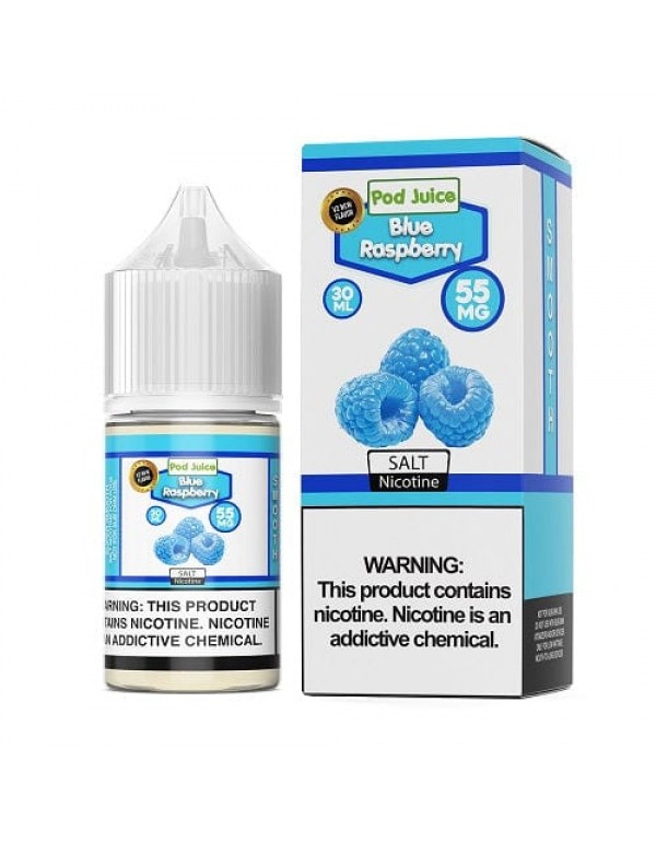 Pod Juice Blue Raspberry 30ml Nic Salt Vape Juice