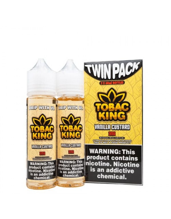 Tobac King Twin Pack Vanilla Custard 2x 60ml Vape Juice