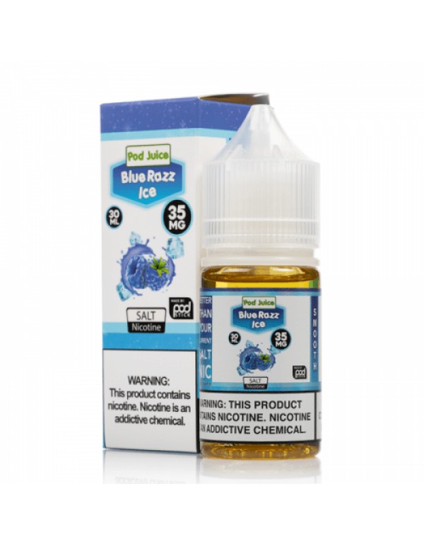 Pod Juice Blue Razz Ice TF 30ml Nic Salt Vape Juic...