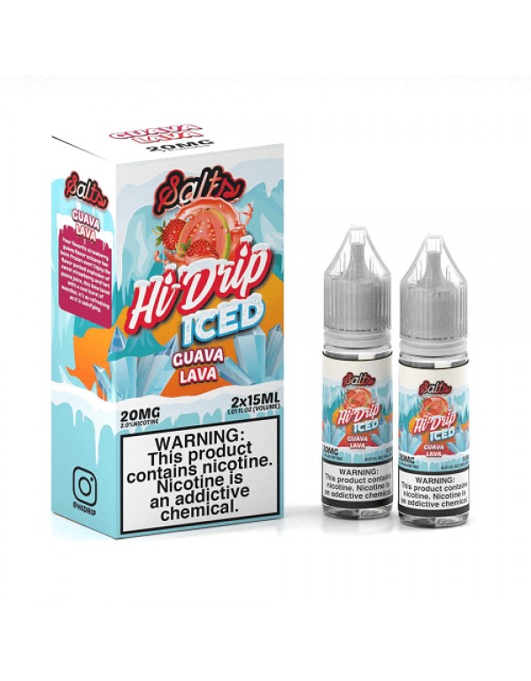 Hi-Drip Salts Iced 2x 15ml Guava Lava Vape Juice