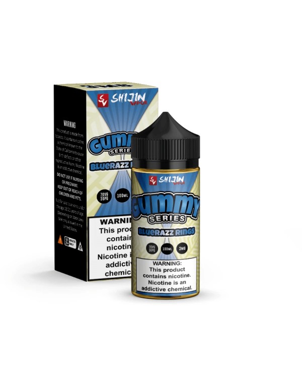 Shijin Gummy Series Blue Razz Rings 100ml Vape Jui...