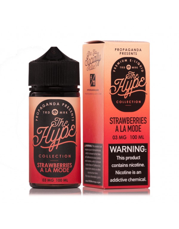 The Hype Strawberries A La Mode 100ml Vape Juice