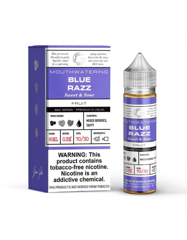 Blue Razz 60ml Vape Juice - Glas Basix