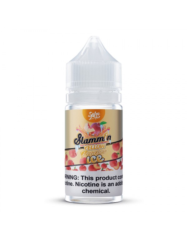 Yellow Peach Ice 30ml Nic Salt Vape Juice - Slammi...