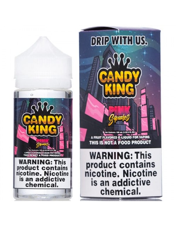 Candy King Pink Squares Synthetic Nicotine 100ml V...