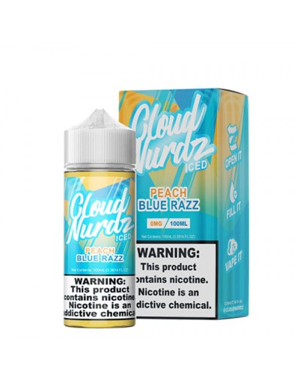 Cloud Nurdz Peach Blue Razz ICED 100ml Vape Juice