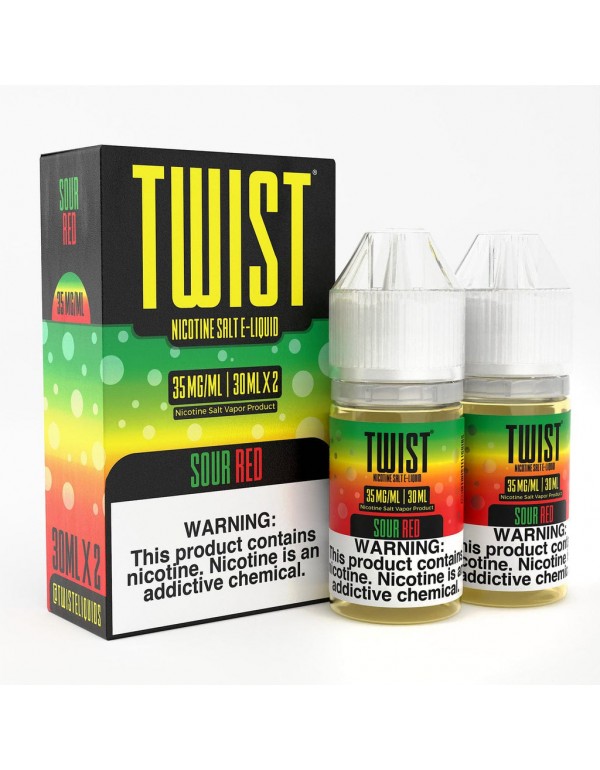 Sour Red 2x 30ml Nic Salt Vape Juice - Twist E-Liq...