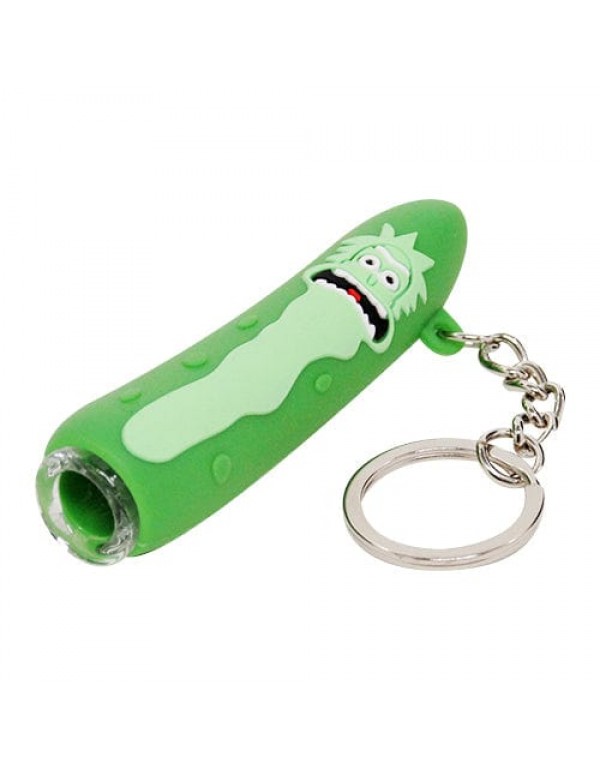 Mini Pickle Rick Keychain Chillum