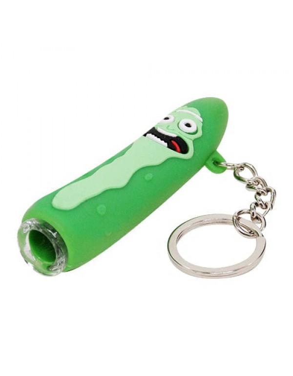 Mini Pickle Rick Keychain Chillum