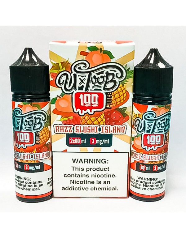 U TooB 100 Razz Slushi Island 2x 60ml (120ml) Vape...