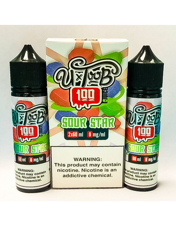 U TooB 100 Sour Star 2x 60ml (120ml) Vape Juice