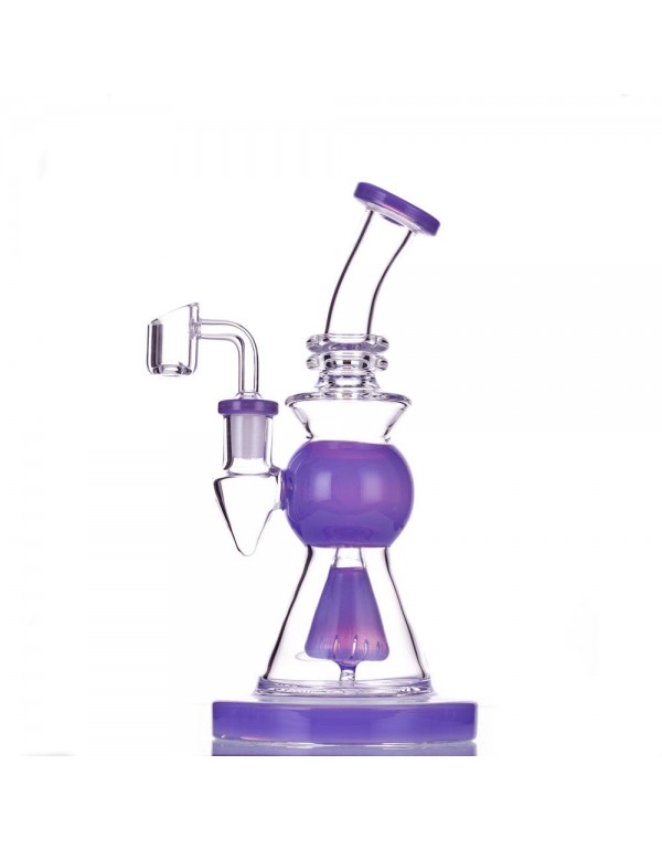 8.5" Slitted Showerhead Dab Rig w/ Reclaim Ca...