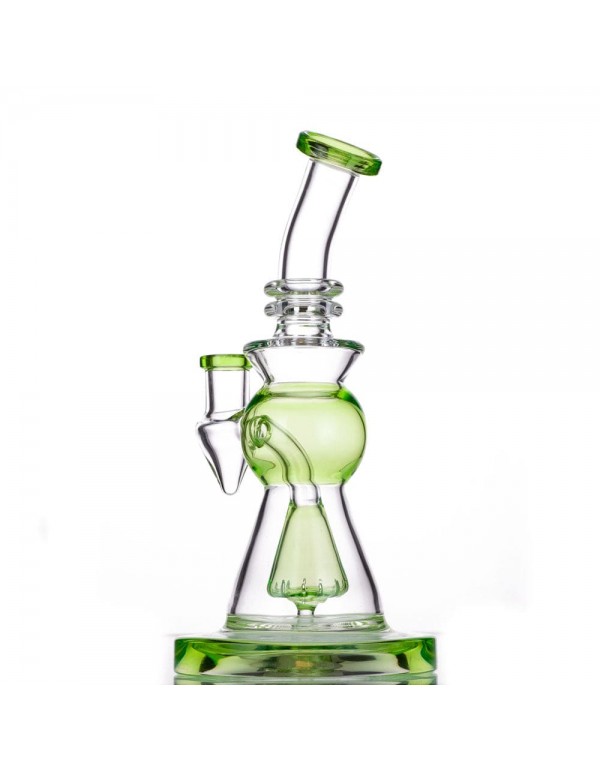 8.5" Slitted Showerhead Dab Rig w/ Reclaim Catch