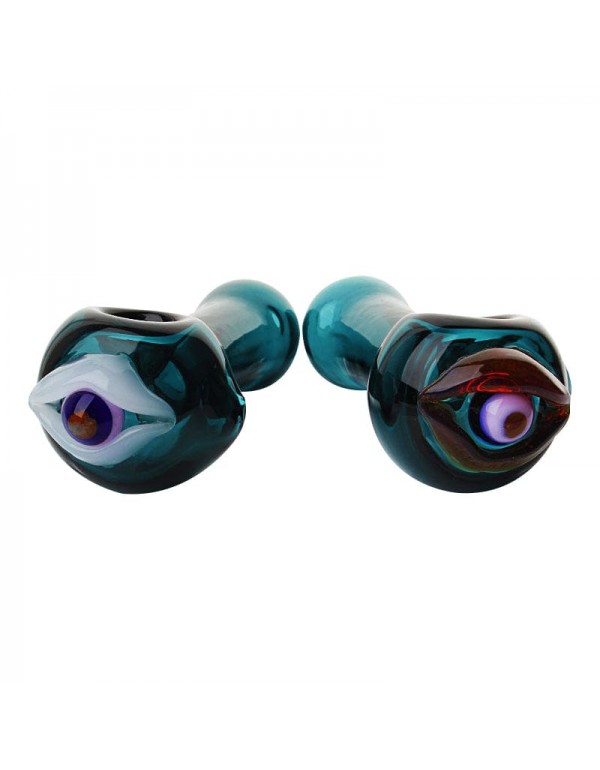 Bjorn Jorgøn Blue 3D Eyeball Hand Pipe