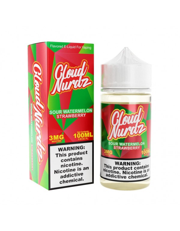 Sour Watermelon Strawberry 100ml Vape Juice - Clou...