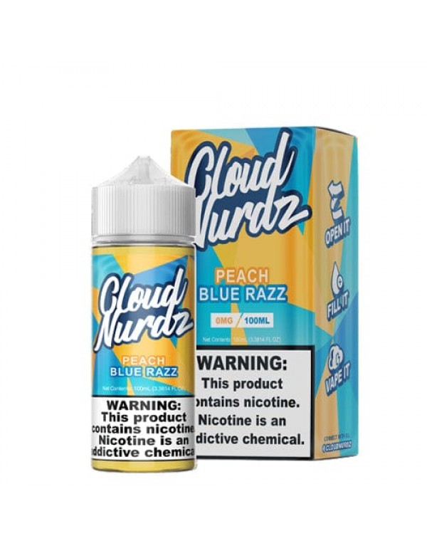 Cloud Nurdz Peach Blue Razz 100ml Vape Juice