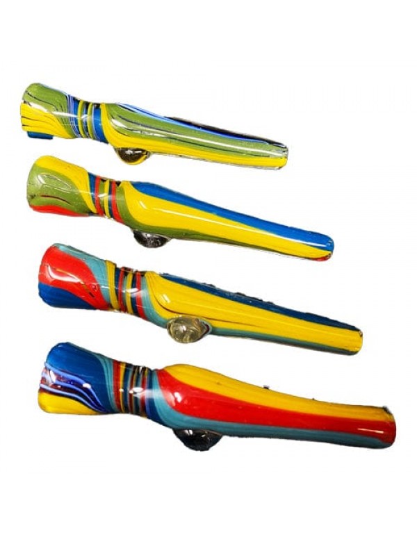 Multi-Color Handmade Glass Chillum