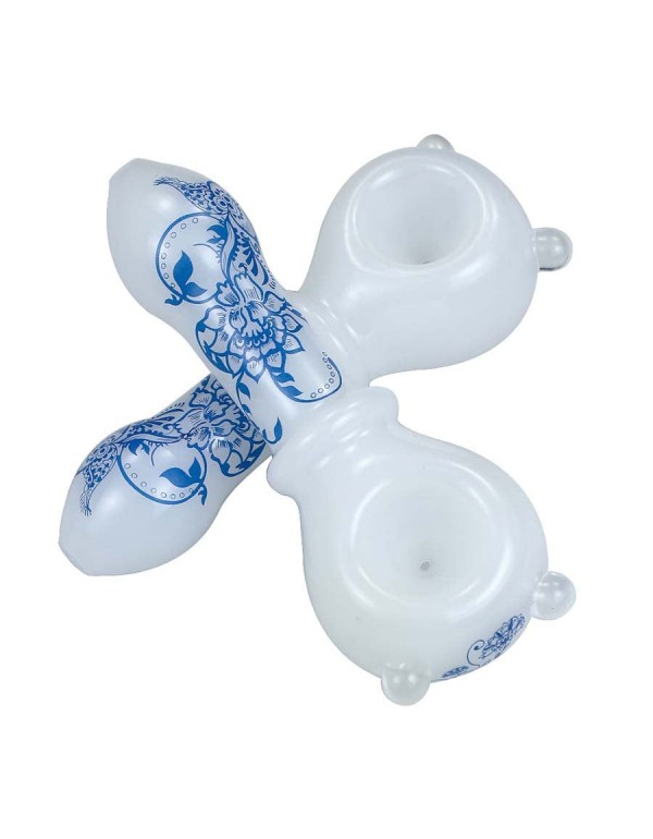 Blue & White Porcelain Styled Hand Pipe