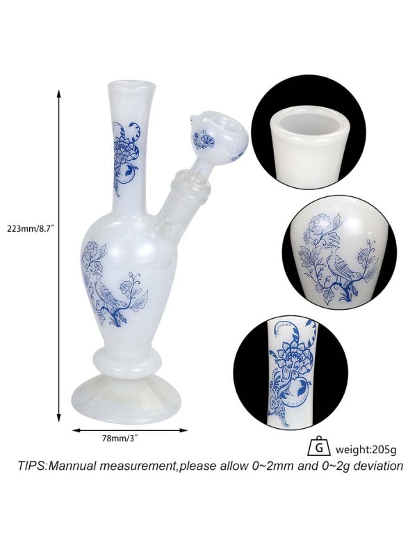 Blue & White Porcelain Styled Vase Bong