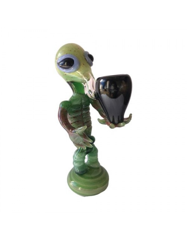 Heady Handmade Glass Alien Pipe