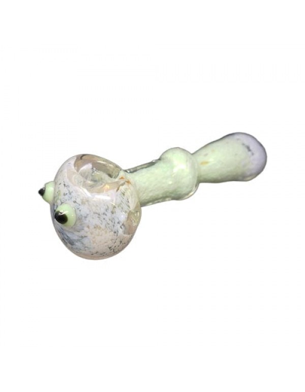 Handmade Glass Hand Pipe w/ Eye Accents