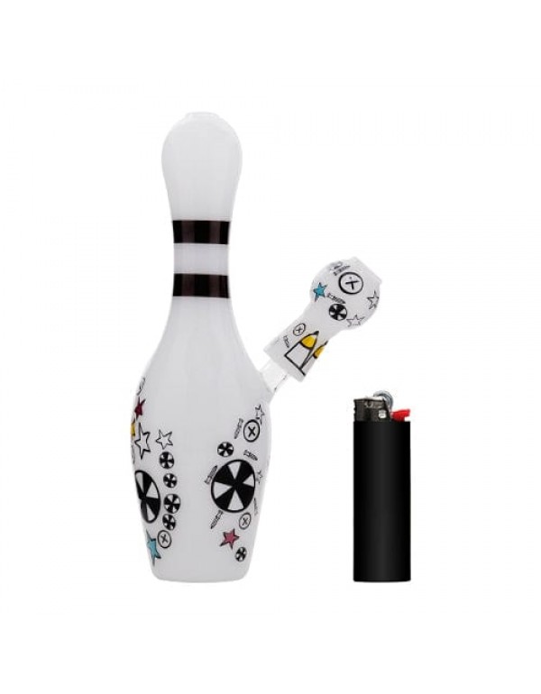 8" Bowling Pin Glass Dab Rig