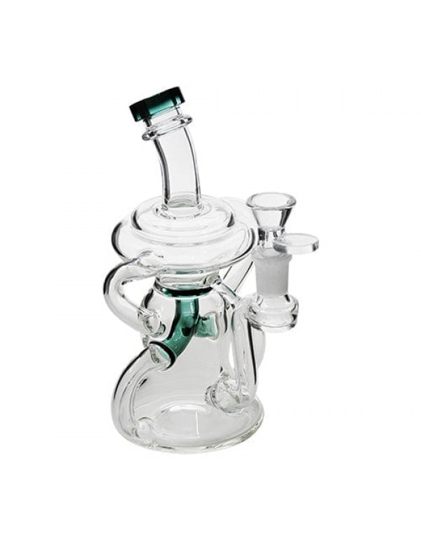 7" Glass Recycler w/ Color Accents