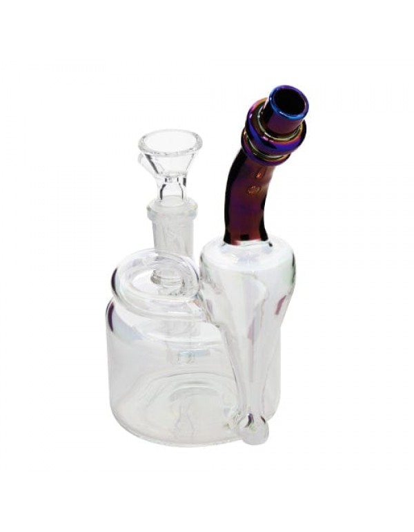 7.5" Glass Recycler w/ Chromatic Accent Color